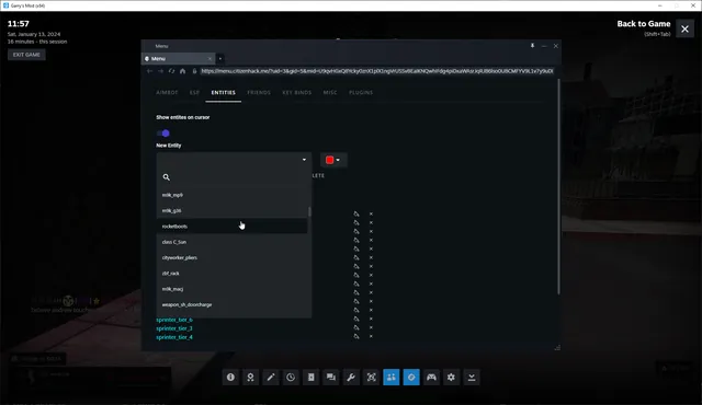 Citizen Hack in-game ESP screenshot